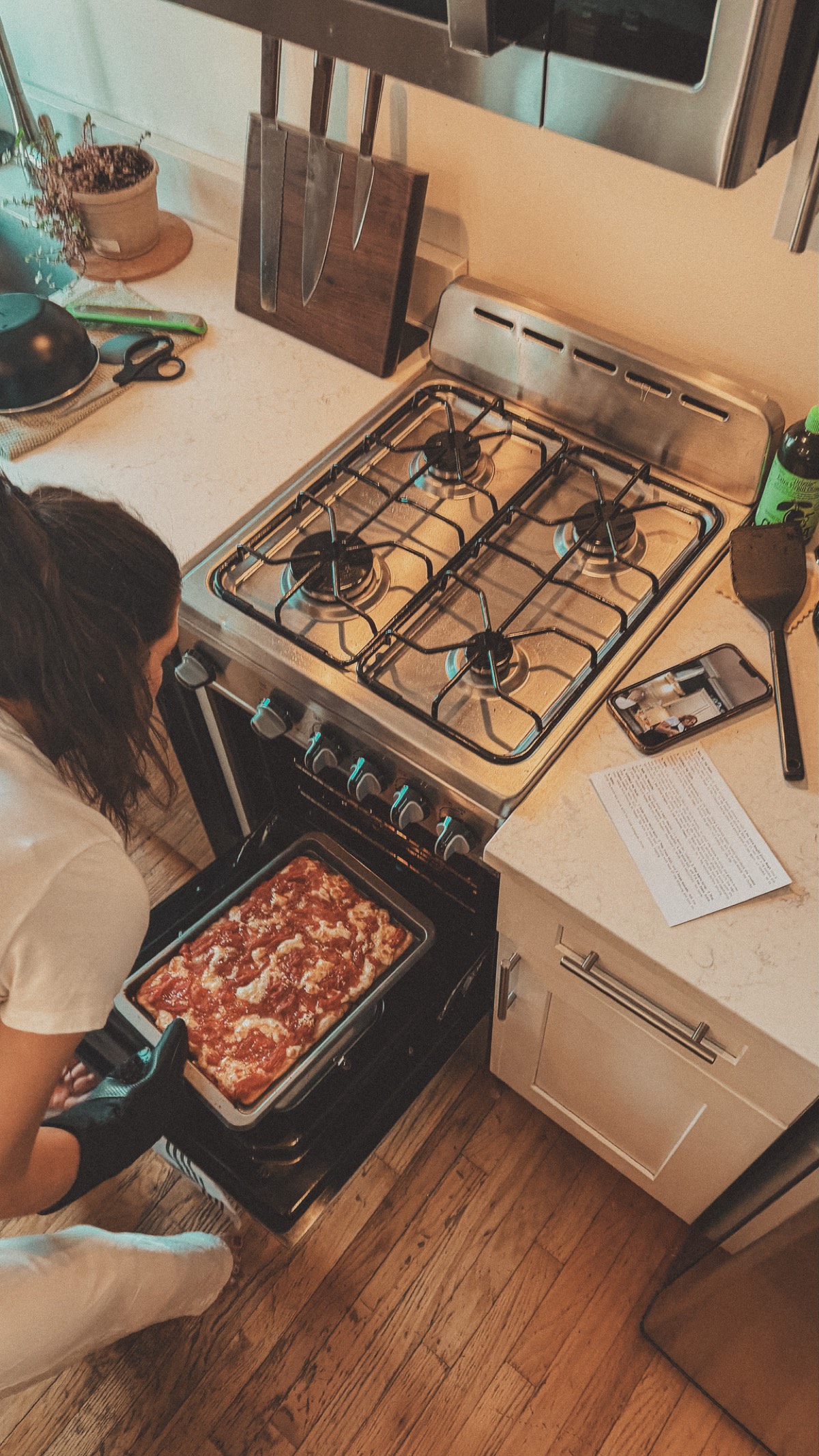 Cooking together over a video call — a Savor session